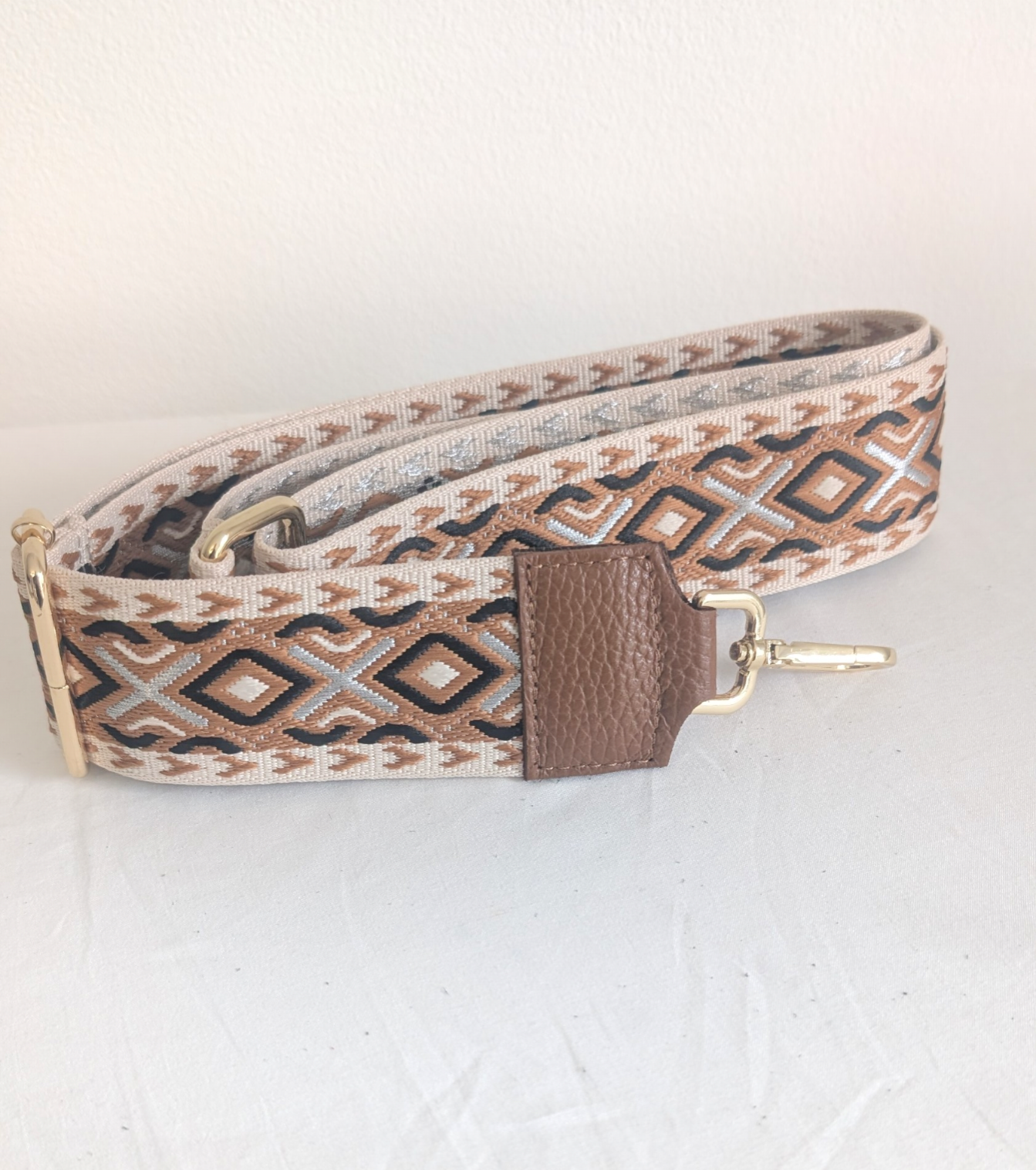 Jacq Strap – Mönstrad Axelrem för Väska (Made in Italy)
